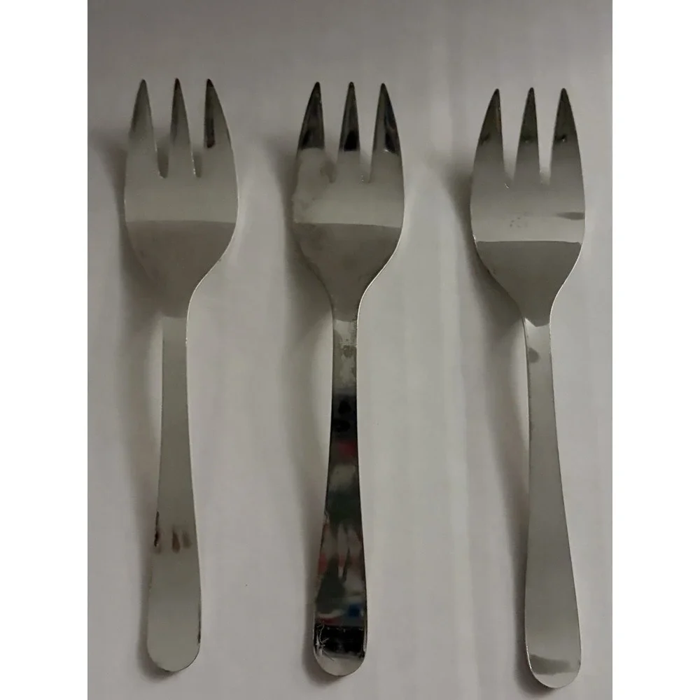 Vintage Leonard Silver Mtg. Silver plated  Crystal  divided tray w 3 small forks